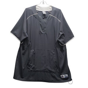 Russell Dri-Power 360 Men’s L Gray 1/4 Zip Athletic Shirt Training Top